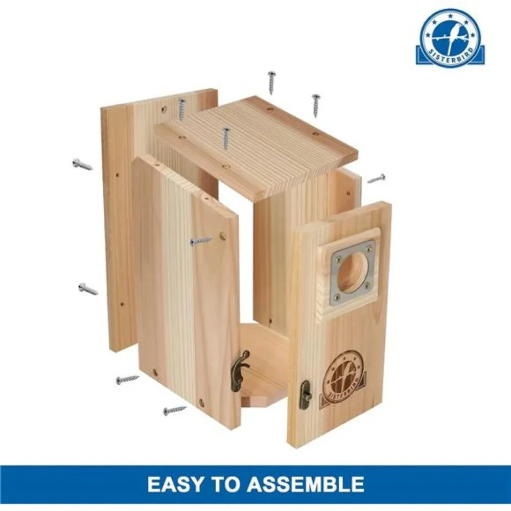 Bird Houses for Outside 1-1/2” Entrance Hole Cedar Birdhouses with Metal Guard